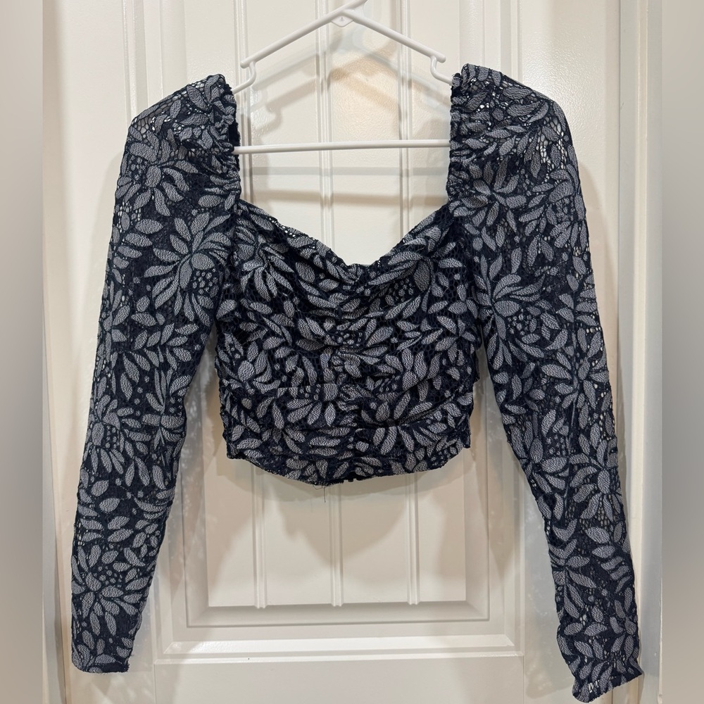KEEPSAKE the Label Black Floral Lace Blouse